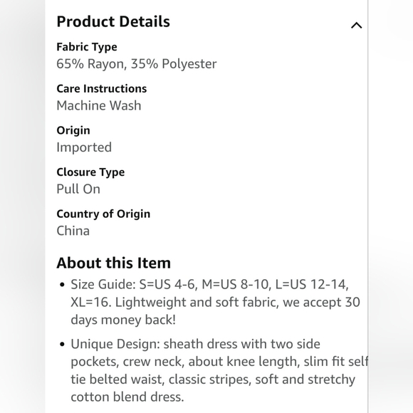 Women's Summer Striped Short Sleeve T Shirt Dress Casual Tie Waist with Pockets - Picture 4 of 5